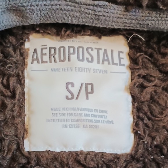 Vintage Y2K Aeropostale Mens Fur Lined Hoodie Small Zip Button Thrasher Mallgoth - Picture 9 of 12